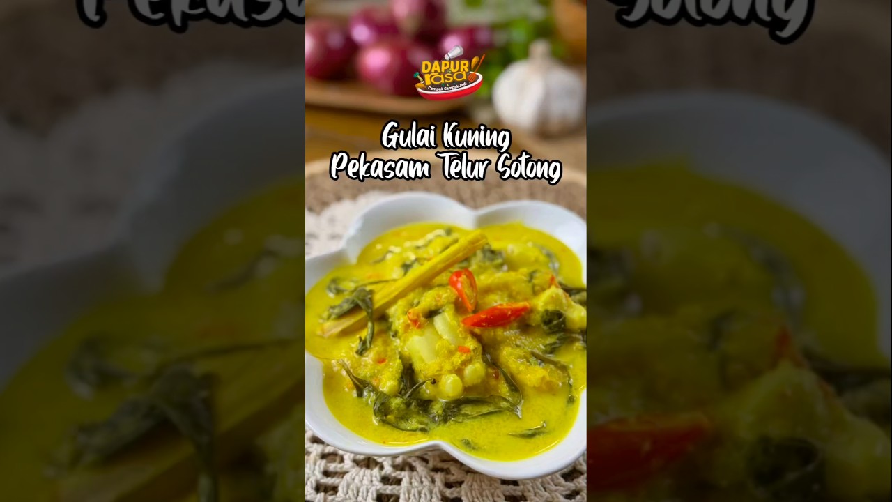 Rare Tapi Sedap Teruk! Gulai Kuning Pekasam Telur Sotong Ni Wajib Cuba