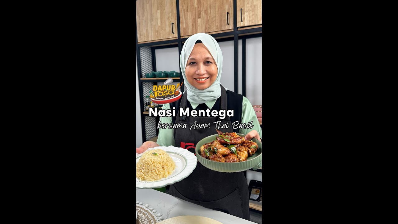 Nasi Mentega bersama Ayam Thai Basil
