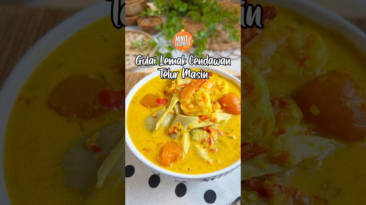 Resipi Gulai Lemak Cendawan Telur Masin, Sekali Cuba Terus Ketagih