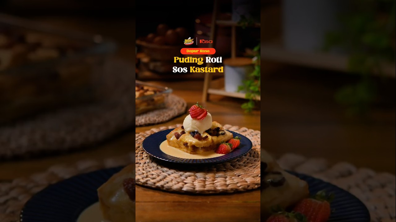 Lembut, Berlemak & Cair Di Mulut! Puding Roti Kuah Kastard Ni Memang Padu