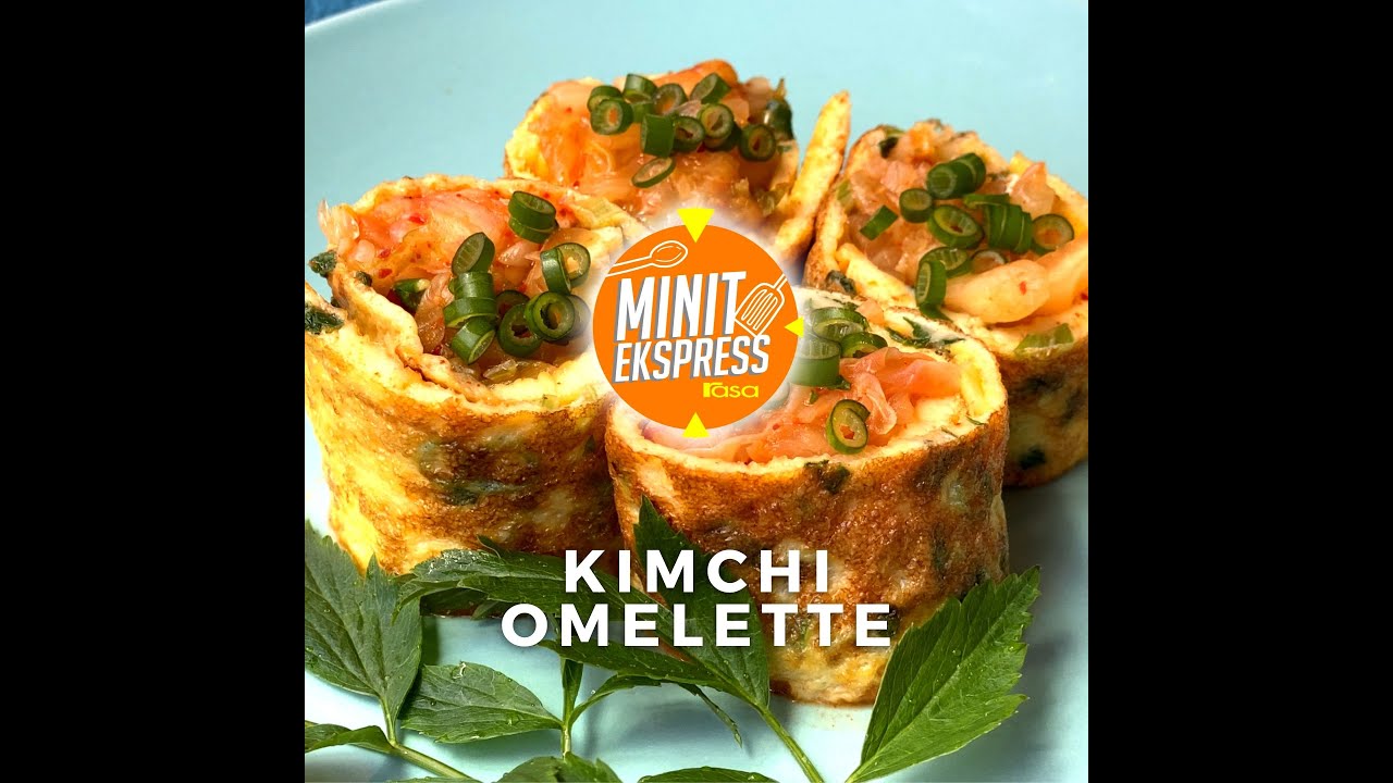 Kimchi Omelette / Telur Dadar Kimchi  |  Minit Ekspress