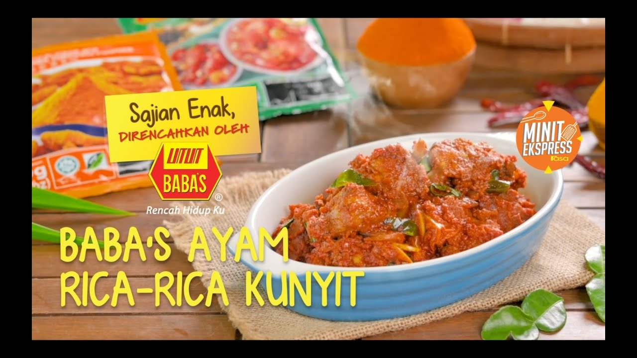 Resipi BABA'S Ayam Rica-Rica Kunyit | Minit Ekspress