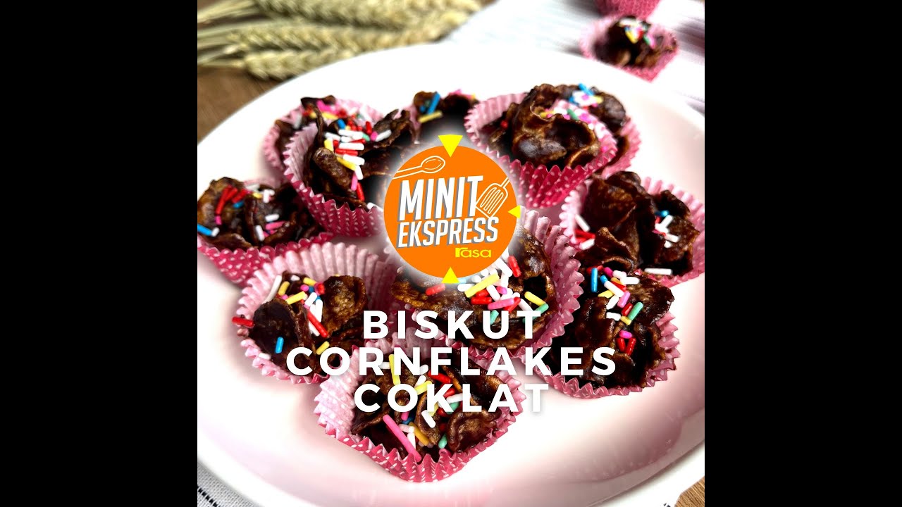 Biskut Cornflakes Coklat | Minit Ekspress