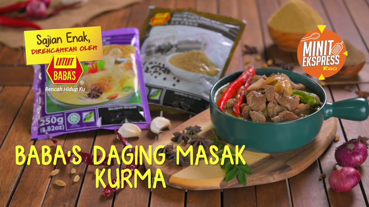 Resipi BABA’S Daging Masak Kurma | Minit Express