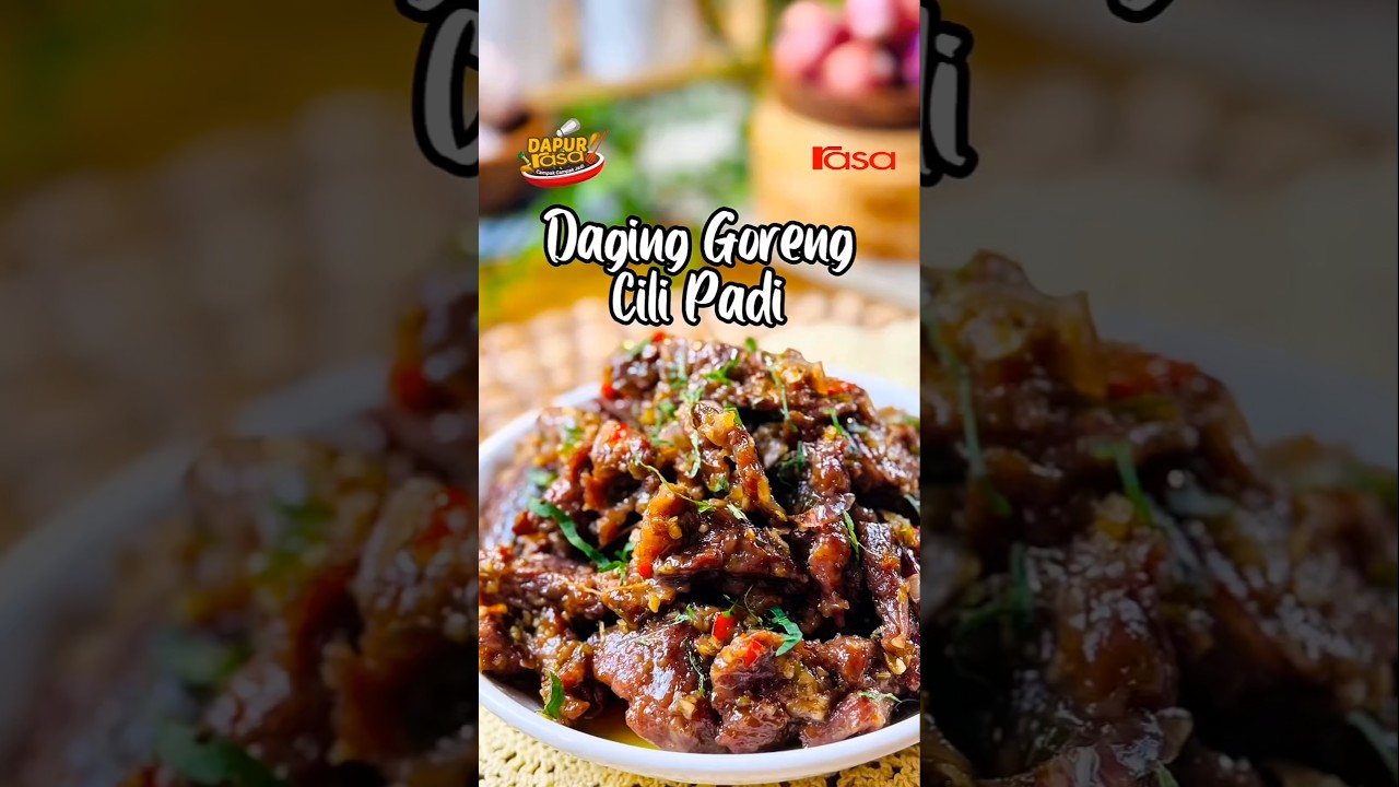 Simple Je Bahan, Tapi Rasa Dia Memang Kaw! Daging Goreng Cili Padi Wajib Cuba