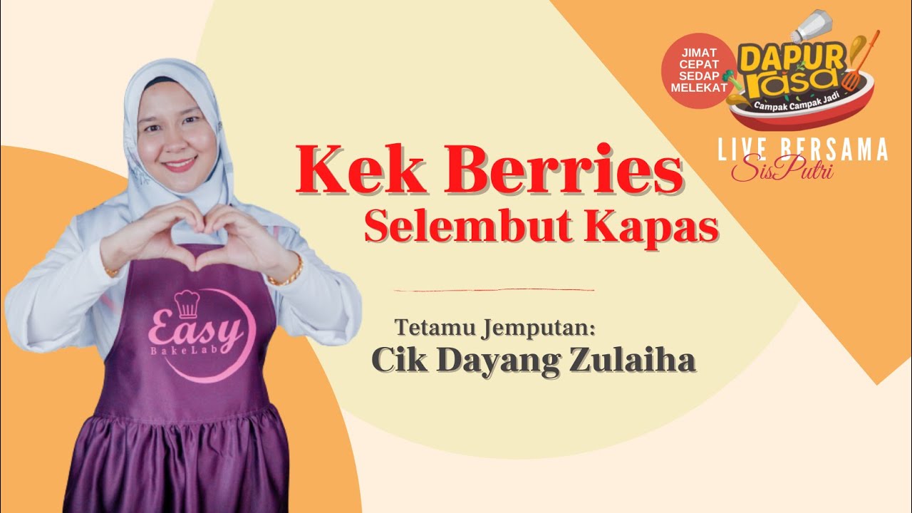 Kek Berries Selembut Kapas | Dapur Rasa Live