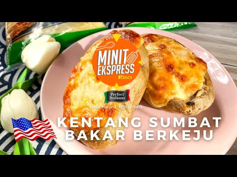 Kentang Sumbat Bakar Berkeju Yang Mudah Dan Cepat