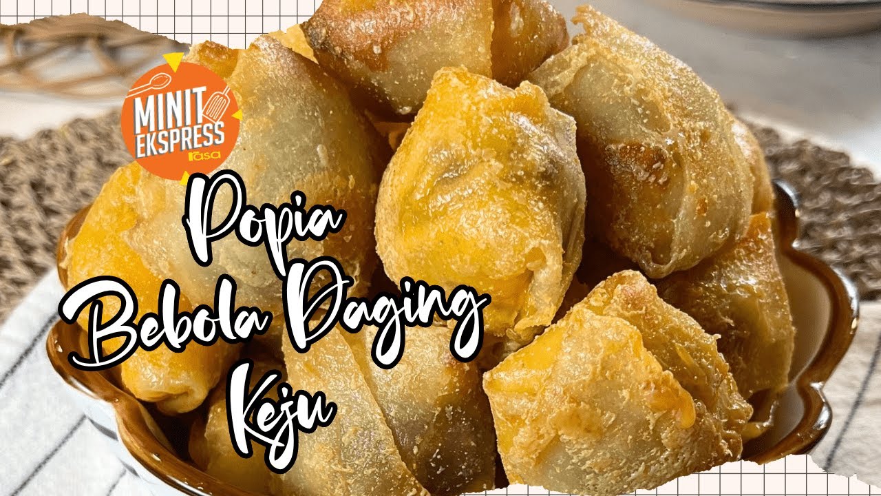 Popia Bebola Daging Keju, Snek Mudah Untuk Anak Di Rumah