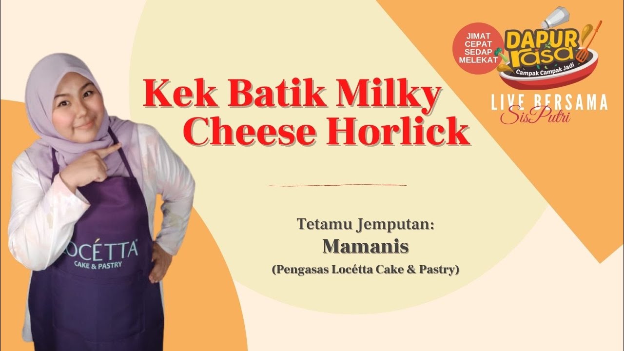 Kek Batik Milky Cheese Horlick, Memang Sedap