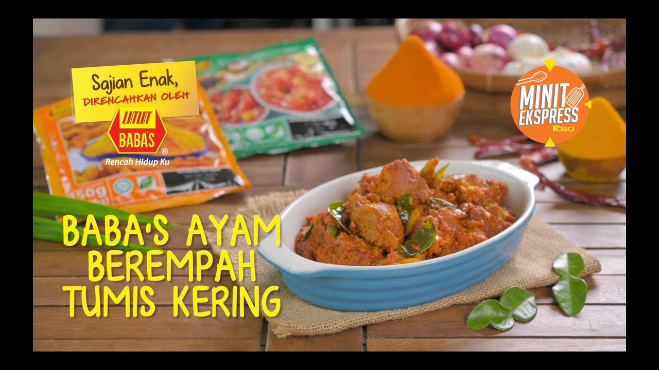 BABA’S Ayam Berempah Tumis Kering | Minit Express