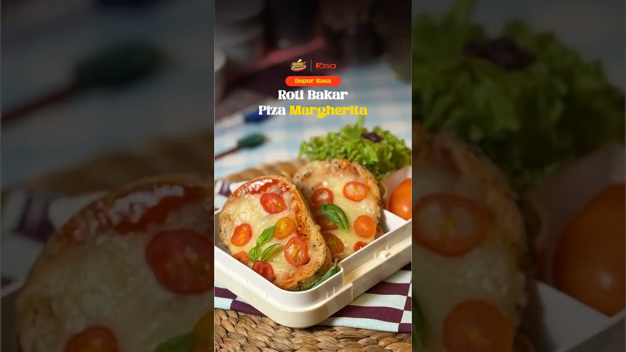 Tak Perlu Uli Doh! Roti Bakar Piza Margherita Ni Mudah & Sedap