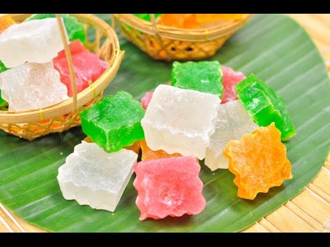 Crispy Jelly (Thai Dessert) - Woon Krob วุ้นกรอบ
