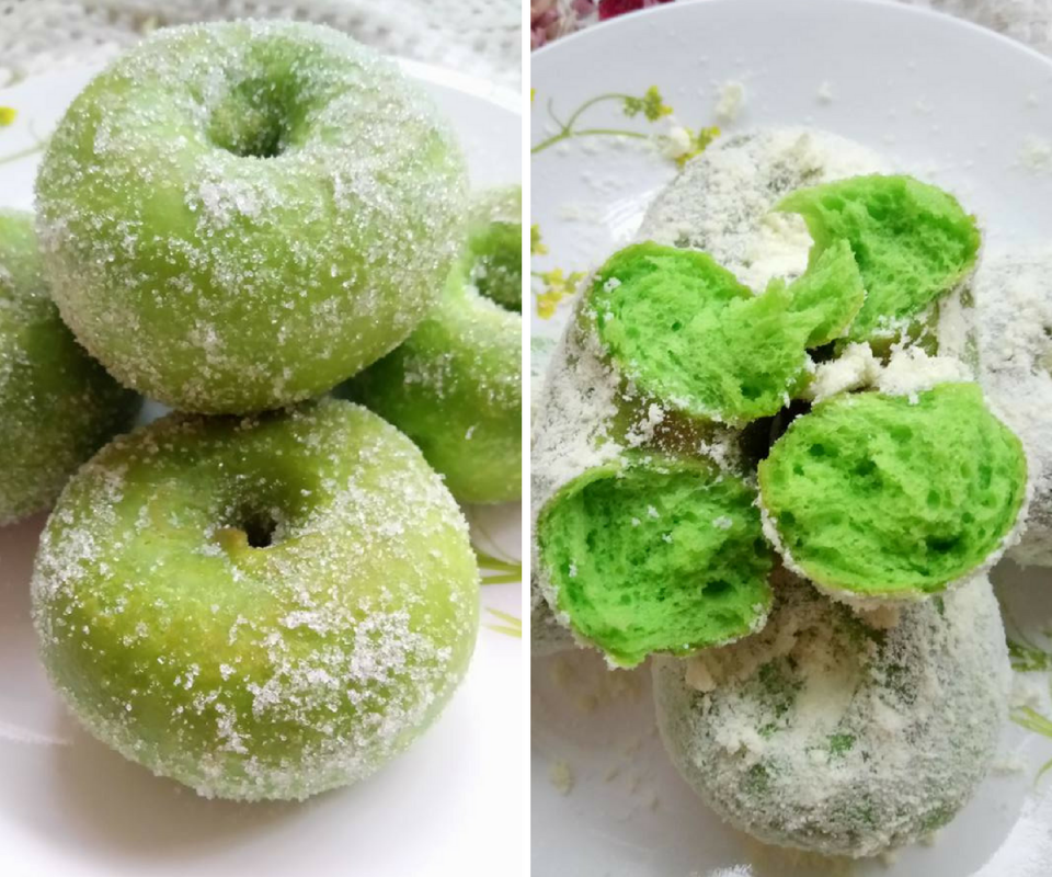 Resipi Donat Pandan Susu Gebu. Terlajak Mudah & Senang Nak 