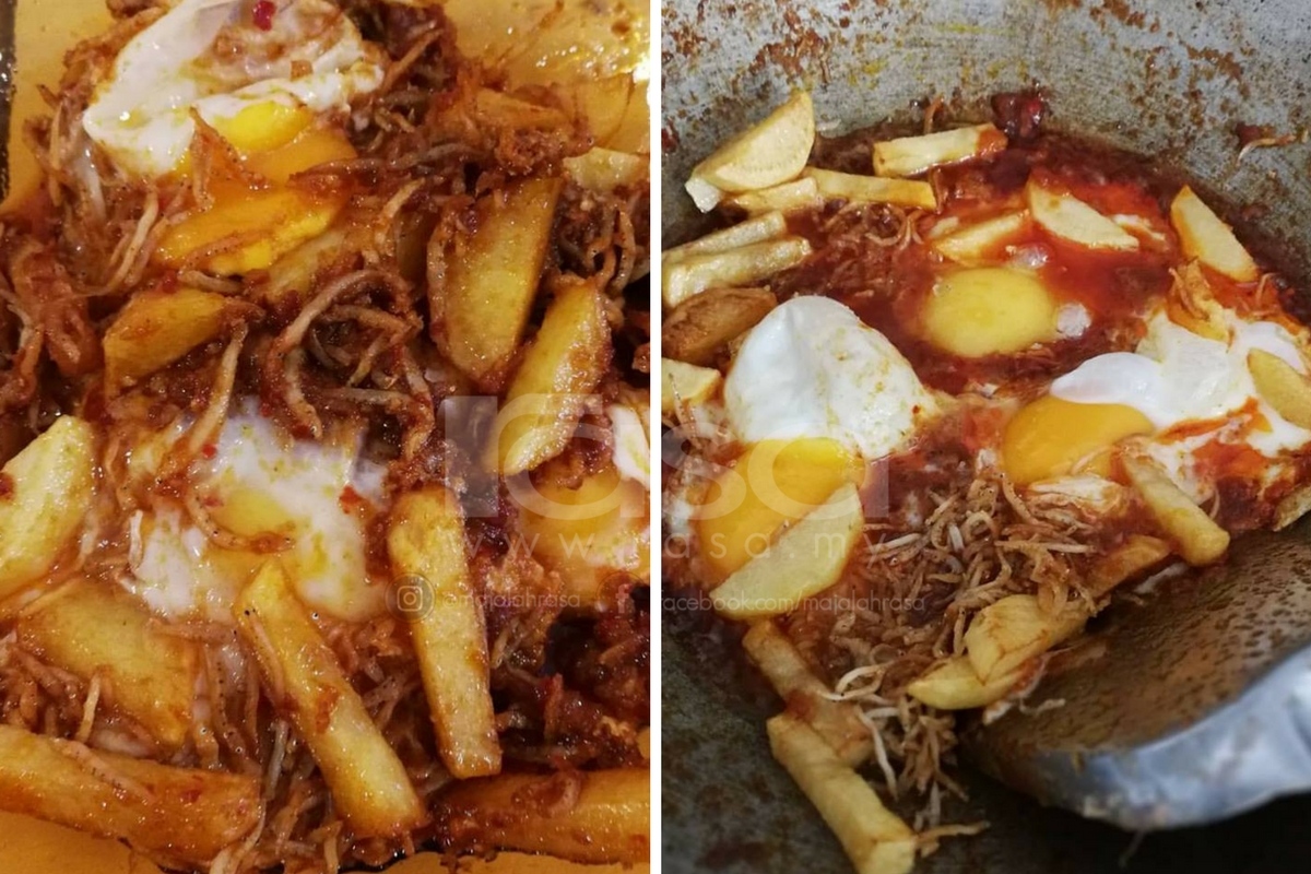 Resipi Sambal Pecah Telur. Siap Ada Bilis Garing & Kentang 