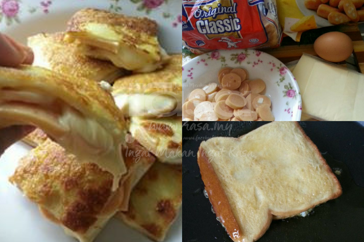 Terkejut Dengan Rasa Roti Goreng Sosej Cheese Leleh Sangat ...