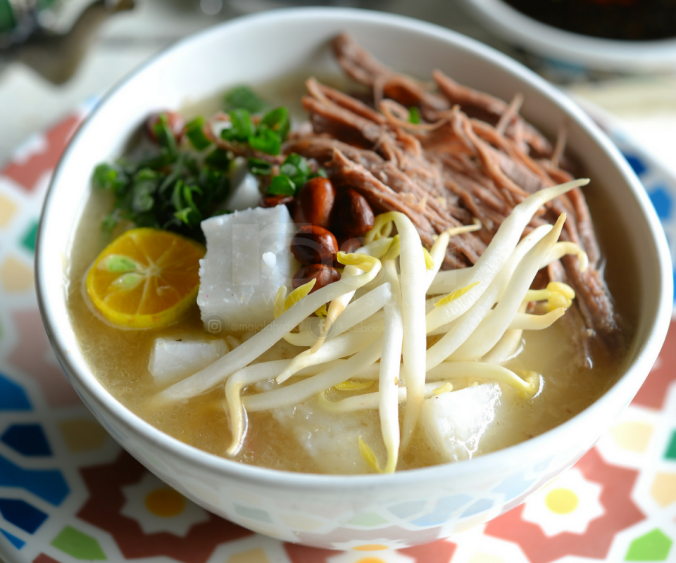 Soto Daging & Bihun Sup Bebola. Sajian Ringkas Yang Mudah 