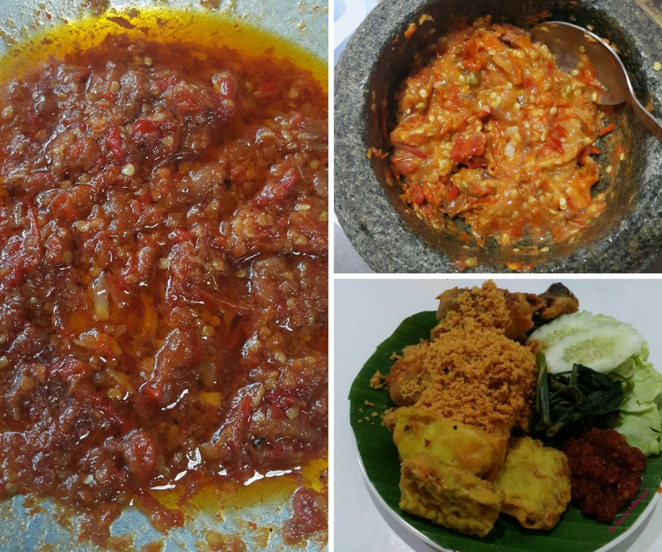 Resipi Nasi Ayam Penyet Bersama Sambal Pedas Kebabom 