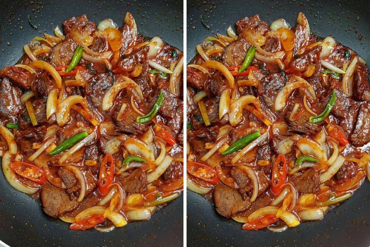 Daging Masak Merah, Sedap Dimakan Dengan Ketupat dan Nasi Himpit