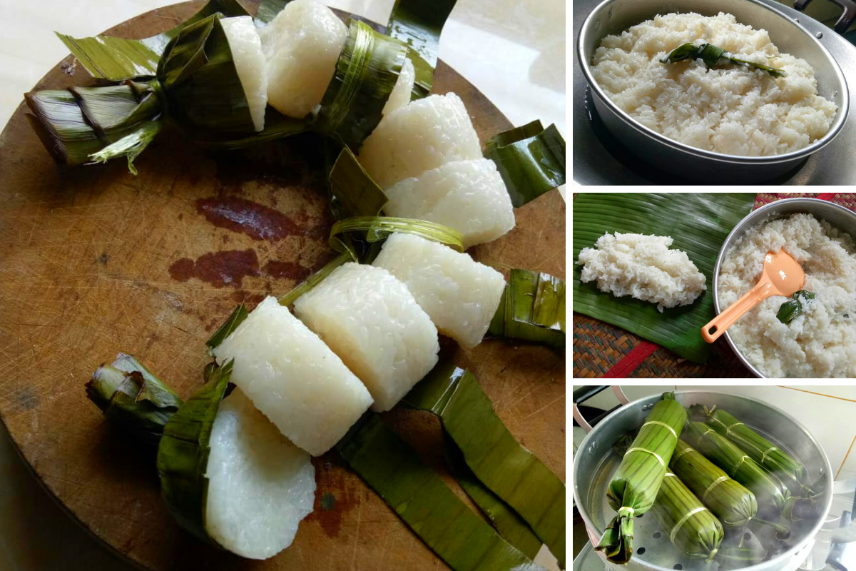 Sedap & Berlemak. Ini Cara Buat Ketupat Daun Pisang Paling Mudah.