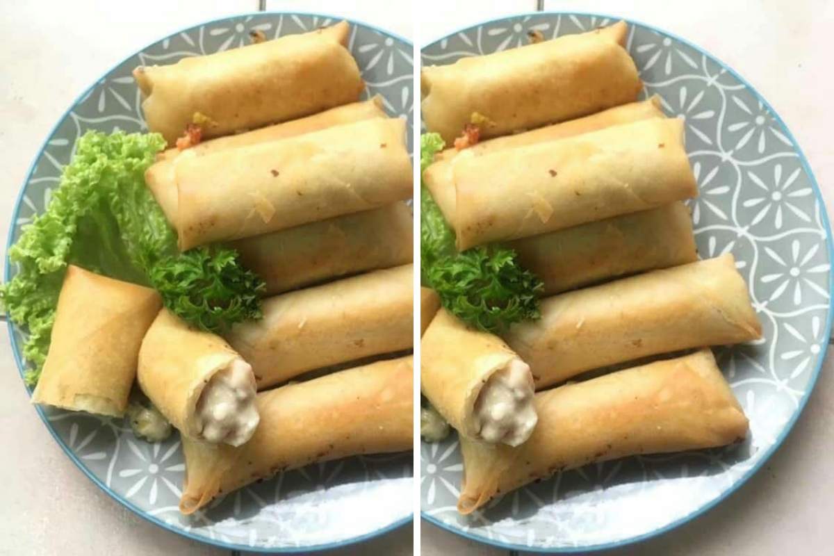 Popia Carbonara Keju, Senang Dibuat Dan Sedap Sangat