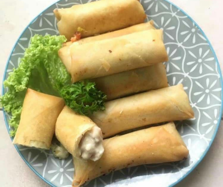 Popia Carbonara Keju, Senang Dibuat Dan Sedap Sangat