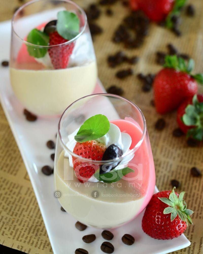 Puding Nyaman Dan Inovatif KDU. Santan, Kopi & Strawberi Melazatkan Rasa