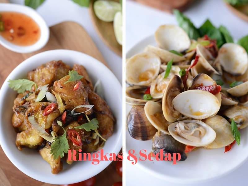 2 Menu Mudah &#038; Sedap, Ayam Serai &#038; Kepah Tumis Bawang Putih.