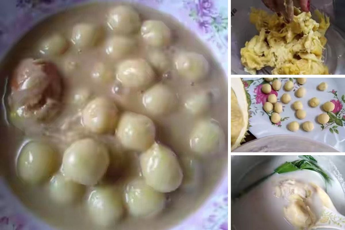 Pengat Bebola Durian Manis Berlemak