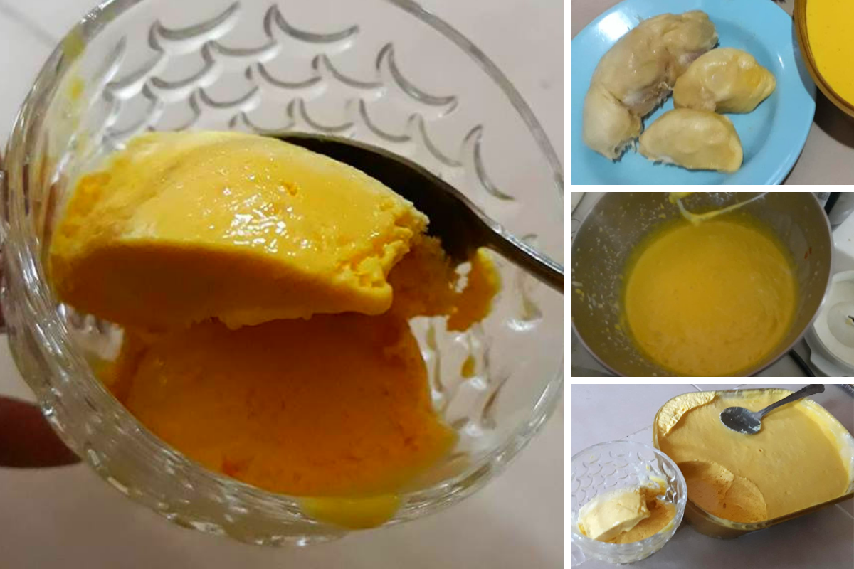 Krim resepi durian ais