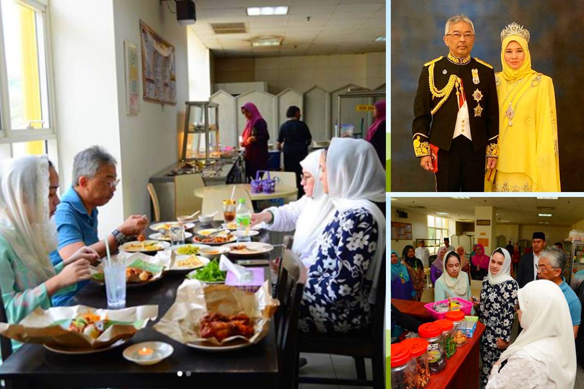 Agong &#038; Keluarga Santai Nikmati Sajian Di Kafetaria Istana Negara