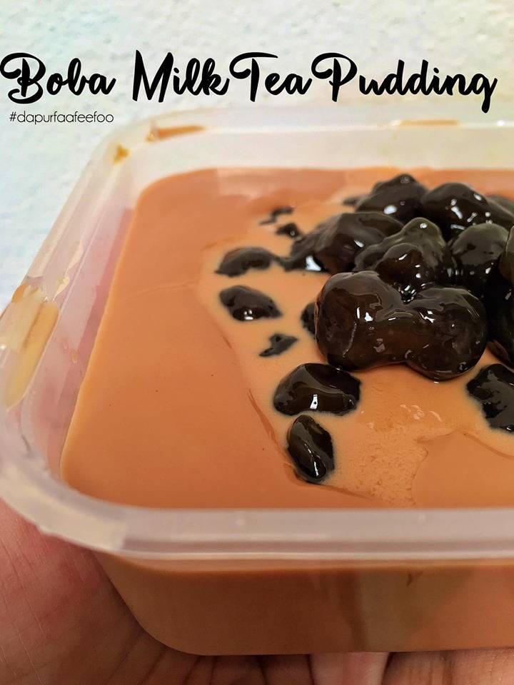 Cara Buat Boba Milk Tea Pudding Yang Sangat Sedap.