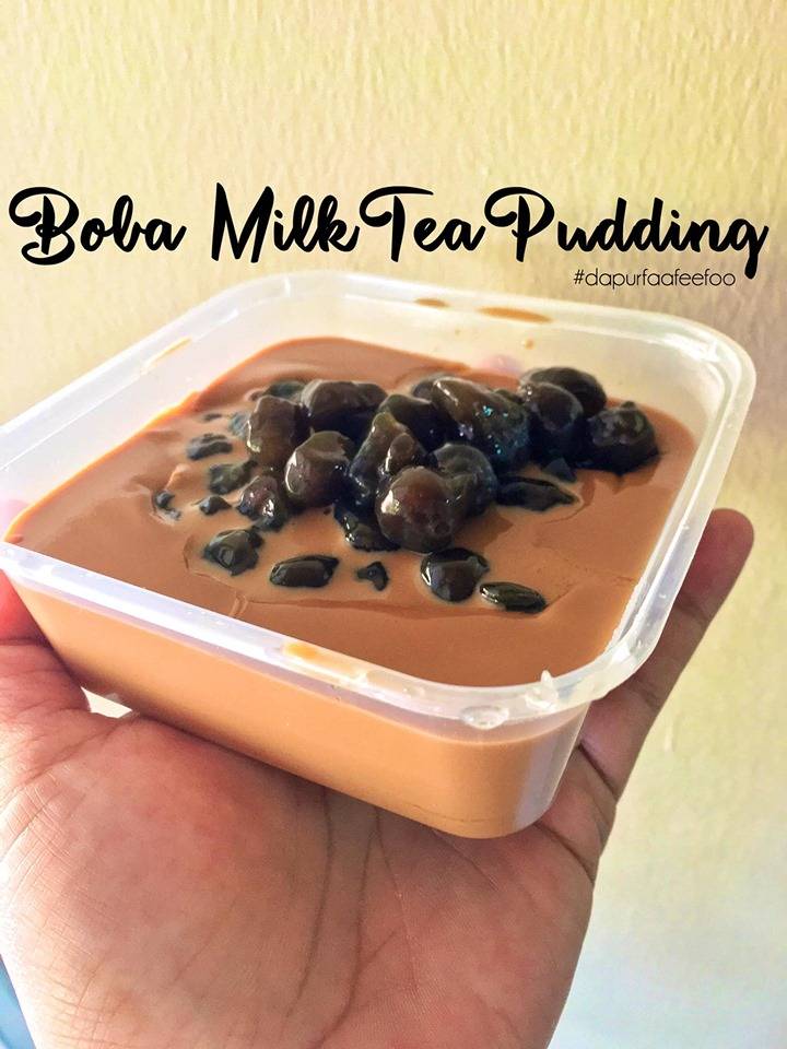 Cara Buat Boba Milk Tea Pudding Yang Sangat Sedap.