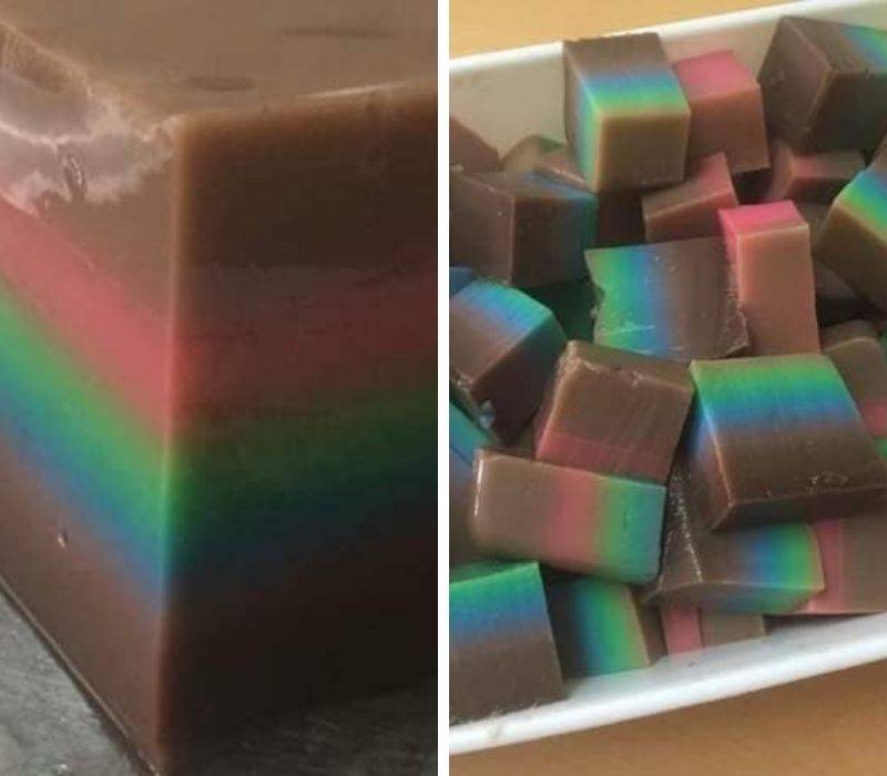 Agar-agar Coklat Pelangi Elok Aje Rupanya, Mudah Sangat Buatnya.