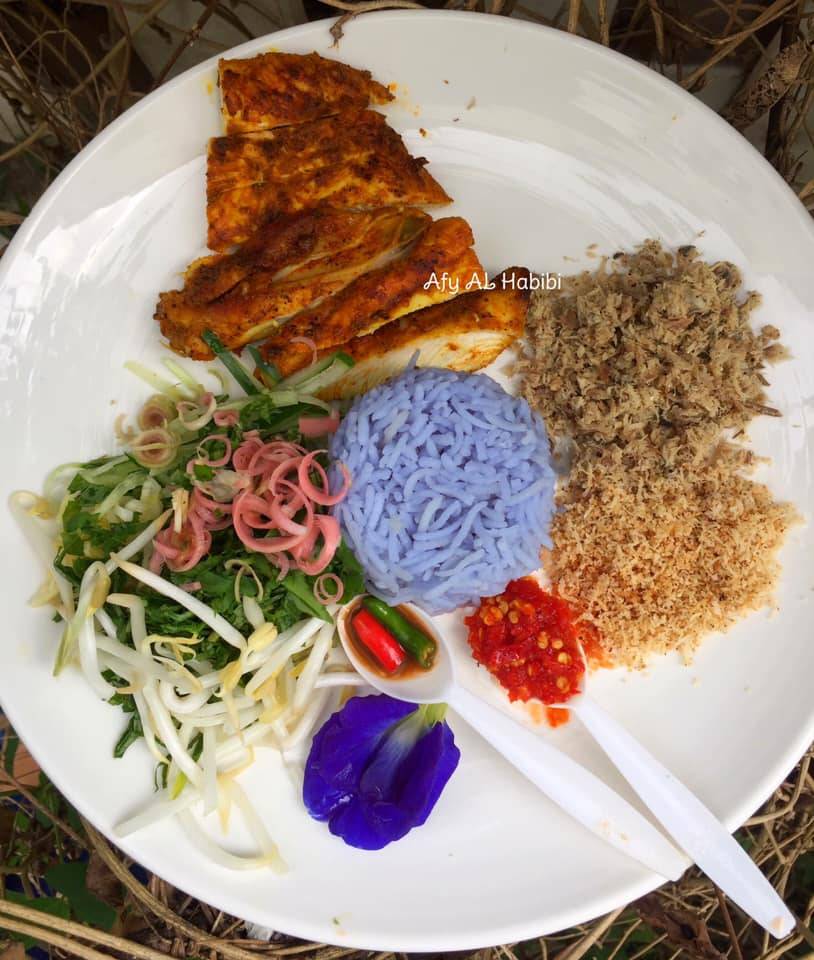 Resipi Nasi Kerabu Golok Lauk Ayam Bakar Sedap Untuk Berbuka