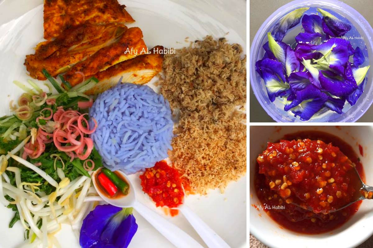 Cara Masak Nasi Kerabu Golok Ayam Bakar Untuk Orang Diet