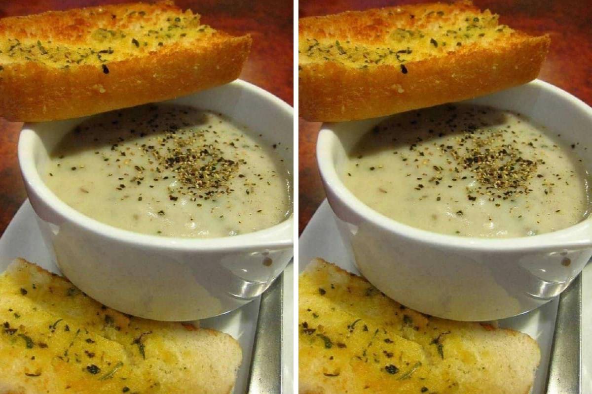 Resipi Roti Bawang Putih Dan Sup Cendawan, Jom Try Buat Kat Rumah