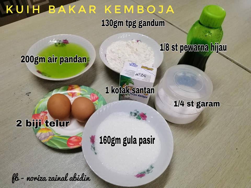 Resipi Kuih Bakar Kemboja Sedap, Masak Guna Dapur Gas & Air Fryer