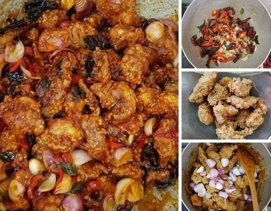 Masam, Manis Pedas , Sedapnya Ayam Masak Cili Kering Stail Cina Muslim