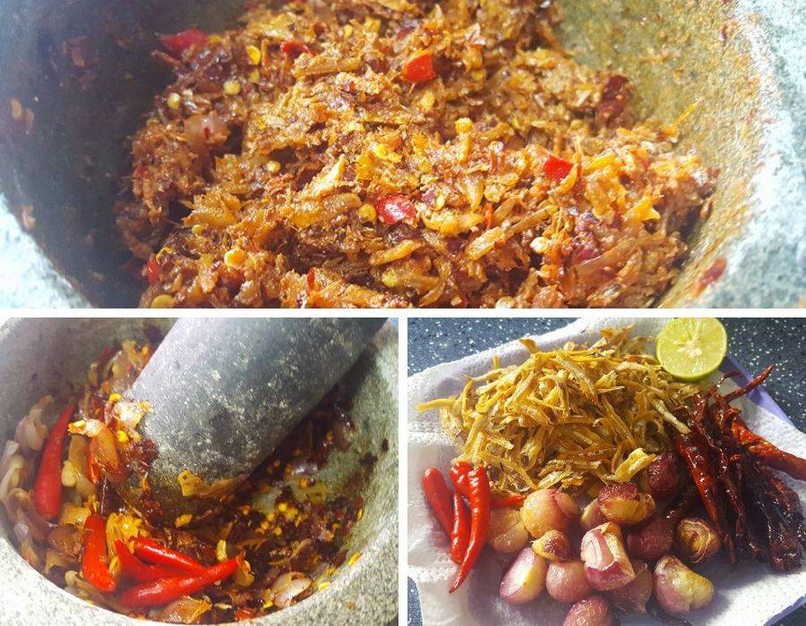 Goreng Dan Tumbuk, Sambal Ekspres Empat Bahan Aje