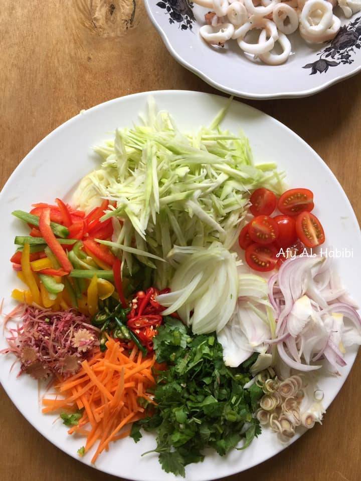 Resipi Kerabu Sotong Thai Yang Sangat Sedap