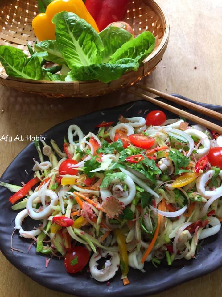 Resipi Kerabu Sotong Thai Yang Sangat Sedap