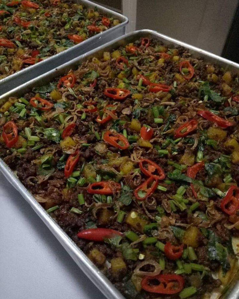 Talam Berlauk Versi Kari, Lembut & Sedap Berdaging