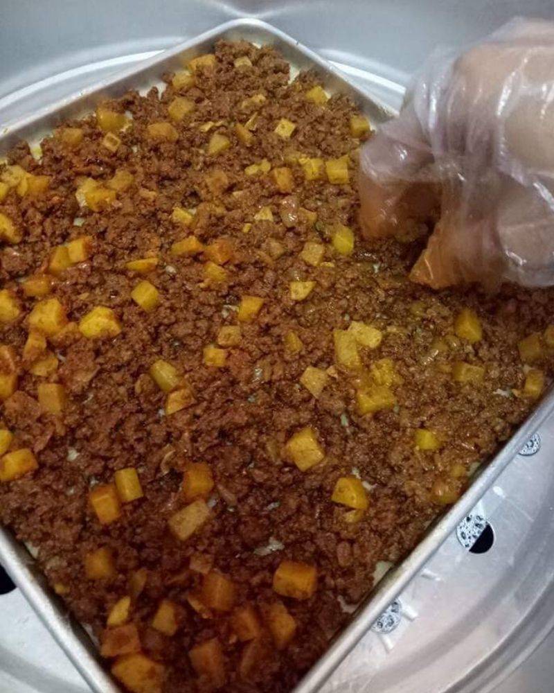 Talam Berlauk Versi Kari, Lembut & Sedap Berdaging