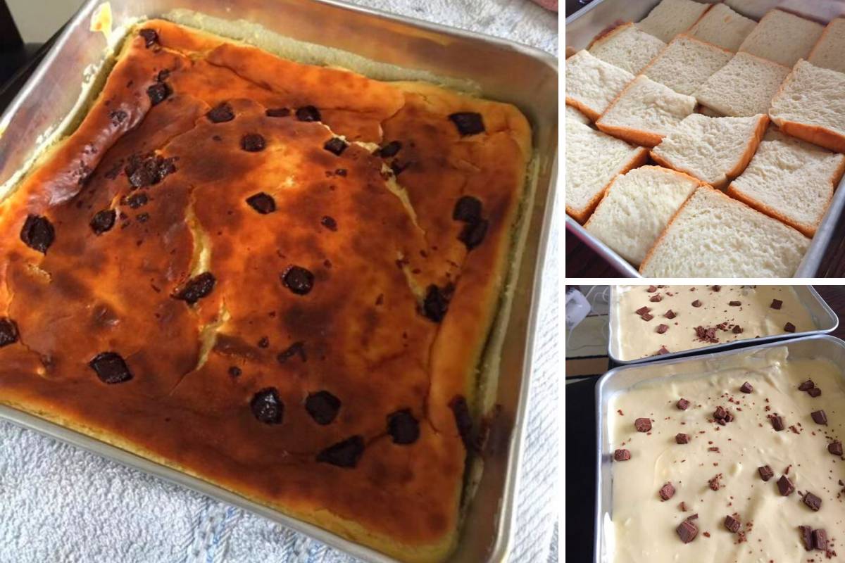 Cara Buat Puding Roti Keju Sedap Guna Lebihan Roti Sandwic.