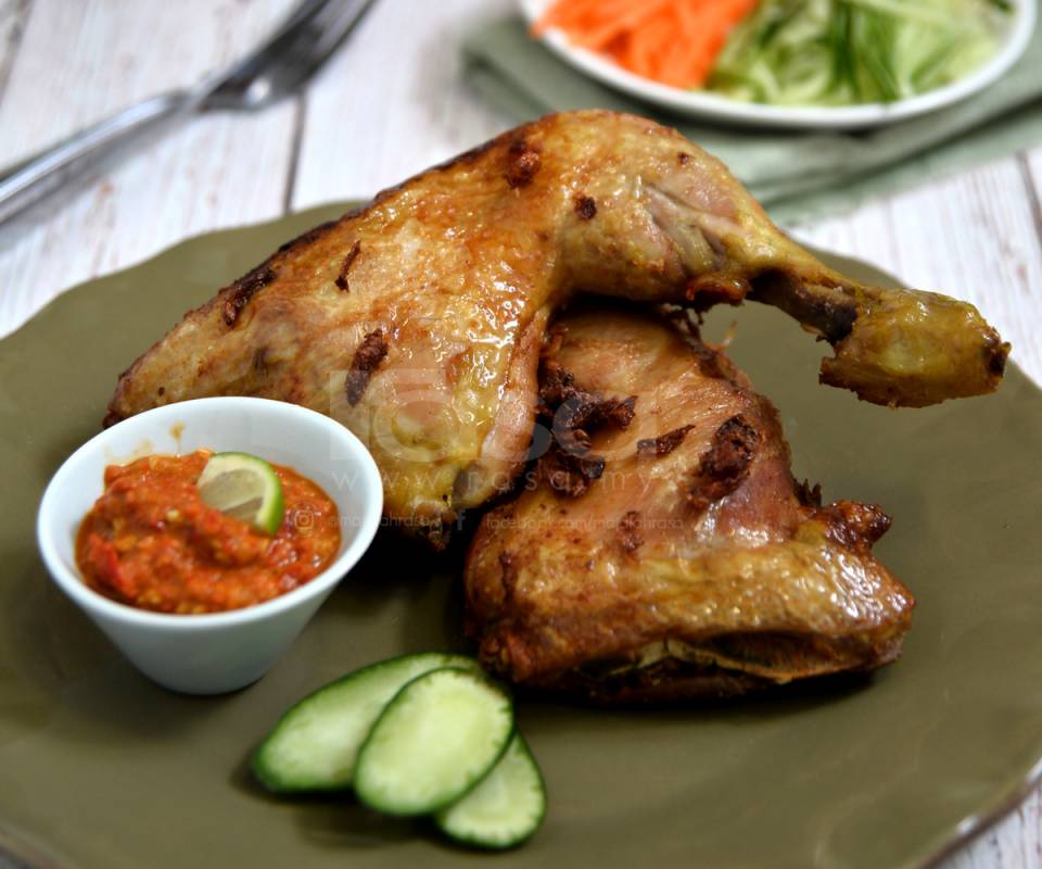 Resipi Ayam Pop  Indonesia. Ringkas & Lengkap Dengan Sambal Sedap.