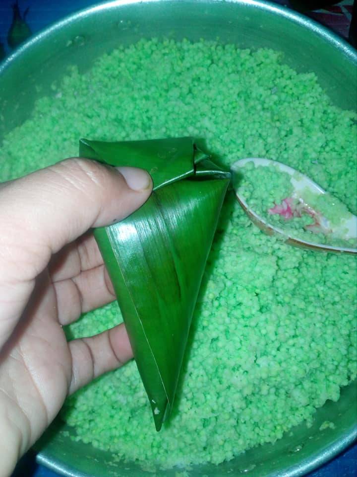 Resipi Kuih Abok-Abok Pandan Sedap &#038; Cara Mudah Untuk Bungkus