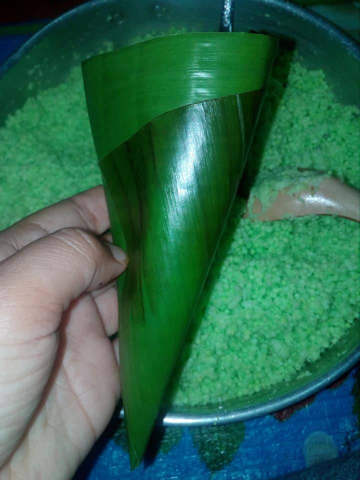 Resipi Kuih Abok-Abok Pandan Sedap &#038; Cara Mudah Untuk Bungkus