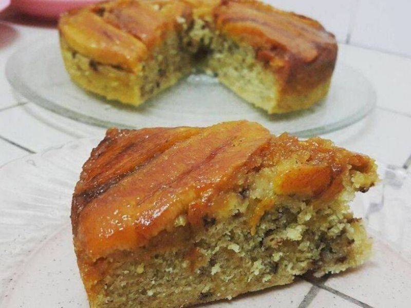 Kek Pisang Karamel Perisa Pisang Asli & Manisnya Karamel, Cantik Tersusun Pisangnya.