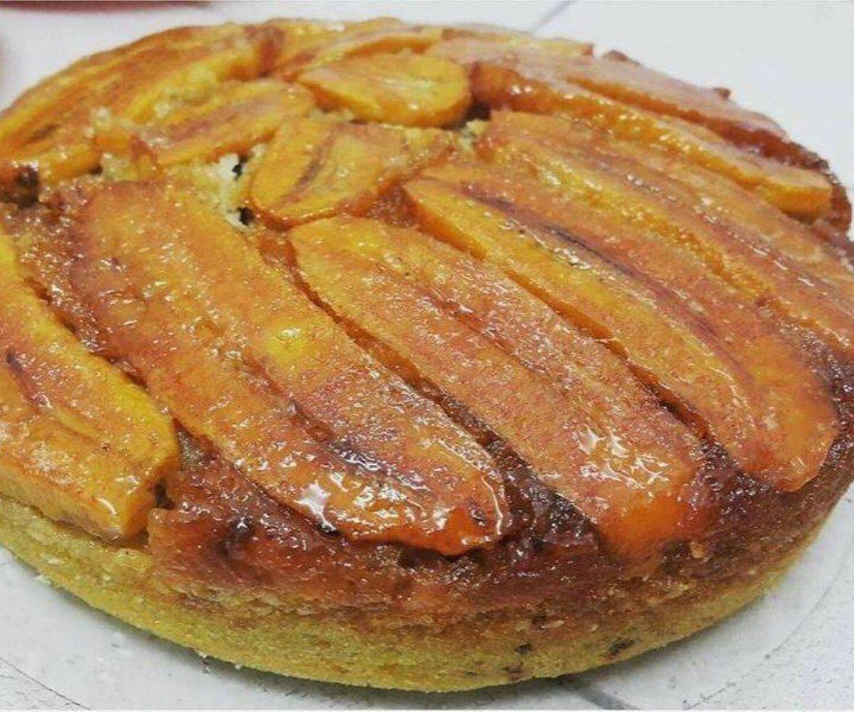 Kek Pisang Karamel Perisa Pisang Asli &#038; Manisnya Karamel, Cantik Tersusun Pisangnya.