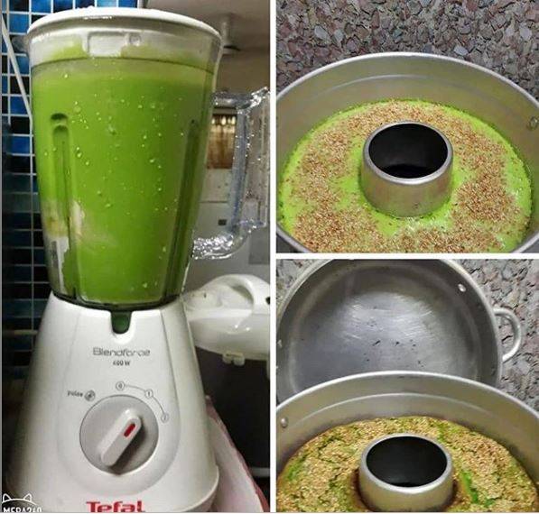 Mudahnya Buat Kuih Bakar Pandan Ni, Adun Guna Blender Je .